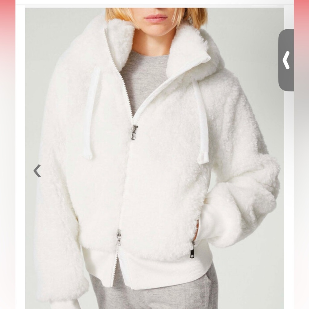 Bogner Off White Nurin Faux Fur Pullover Jacket, BNWT, size M/L